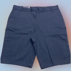 CHAPS Women’s 14.5 (juniors) Navy Blue Cotton Shorts